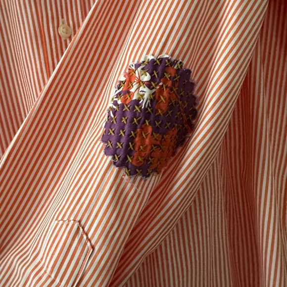Ralph Lauren Menswear Inspired Orange Striped Shirt - Picture 3 of 5